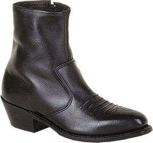 MENS Side Zipper BOOTS MADE IN USA BLACK size 10 1/2 D  
