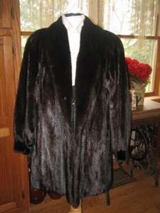 Excellent Large XLarge Mink Fur Jacket Coat #612s  