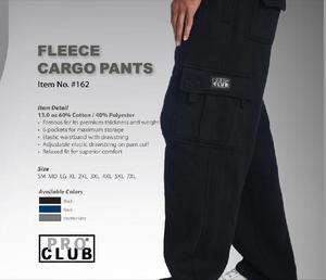 Pro Club CARGO FLEECE PANTS VERY THICK up to size 7XL  