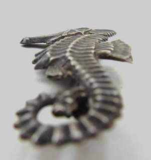 antique STERLING SILVER SEAHORSE PIN jewelry  