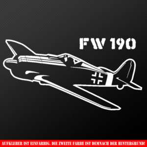 FW 190 Aufkleber Luftwaffe LW Jäger Wandtattoo *1666  