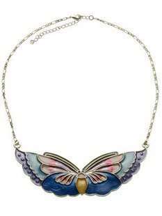 Colour Vintage Bronze Butterfly Pendant Necklace n264  
