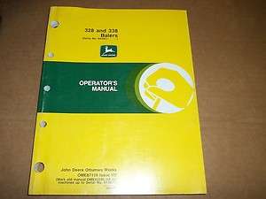 927] John Deere Operator Manual 328 & 338 Baler  