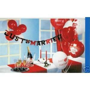 Just Married Set Luftballons Girlanden Hochzeit  Spielzeug