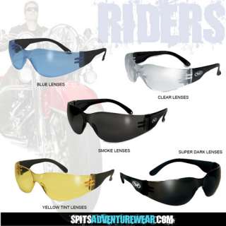Rider Safety Glasses Various Lens Colors Available  