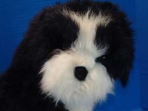   BLACK WHITE MELISSA DOUG NEWFOUNDLAND PUPPY DOG PLUSH STUFFED ANIMAL