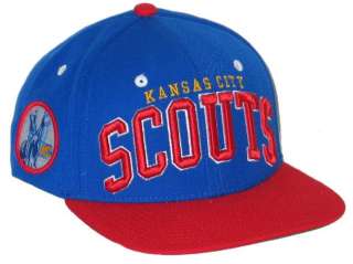 KANSAS CITY SCOUTS NHL HOCKEY VINTAGE BLUE SUPER STAR SNAPBACK HAT/CAP 
