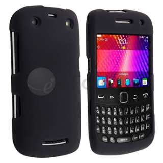New Black Rubberized Hard Skin Case Cover for BlackBerry Curve 9350 