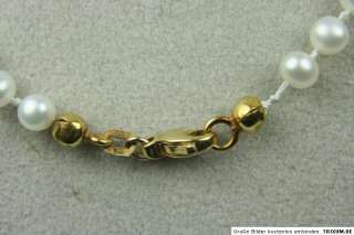 Echte Perlenkette mit Goldperlen 333  