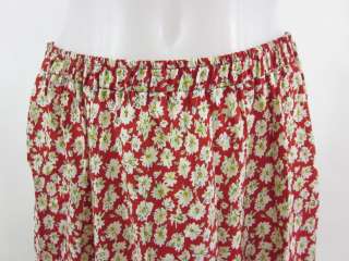 CAROL ANDERSON COLLECTION Red White Floral Long Skirt M  