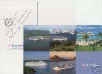 Carnival Cruise Line  Multi Ship  Captain Signed  
