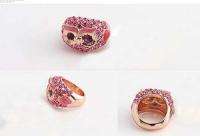   fashion stylish lovely personality rhinestone owl ring rings  