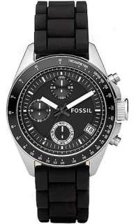Mens Black Fossil Decker CH2644 Stainless Steel Chronograph Watch 