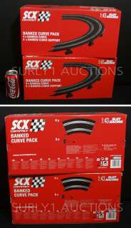 SCX Compact   2 BANKED CURVE PACKS   143 Slot Race Car Track   TWO 