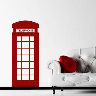 British Red Telephone Box Wall Stickers / Wall Decals 5053379188133 