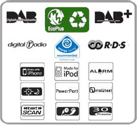 PURE Siesta iDock DAB FM Clock Radio W Iphone/Ipod Dock PURE OUTLET 