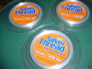 Silver Thread Copolymer Filler Spools 14LB / 150YD EA  