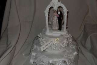 Hochzeit Handtuch Torte Brautpaar im Pavillon Geldgeschenk weiß 40 cm 