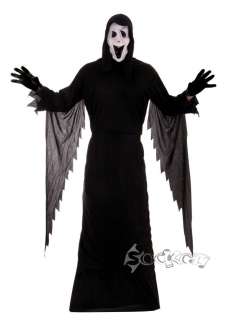 Mens Scream Ghostface Halloween Fancy Dress Costume Scary Movie Horror 
