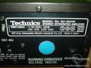 Technics Stereo Integrated Amplifier SU 8022K gebraucht in Berlin 