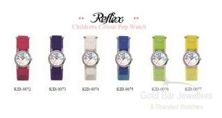 Childrens Kids Boys Girls Reflex Colour Velcro Watch  