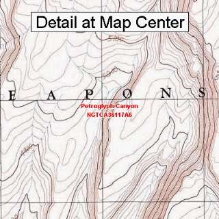  USGS Topographic Quadrangle Map   Petroglyph Canyon 