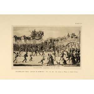  1924 Ice Skating Match St. Ives England Antique Print 
