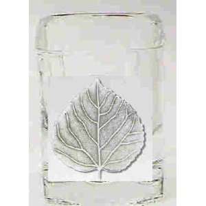  Aspen Leaf Prism Rocks Glass