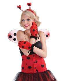 Create or complete your Lady Bug costume with these cute as a bugs ear 