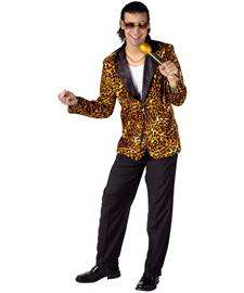 Leopard Print Tuxedo Jacket  Lounge Lizard Jacket Adult Costume