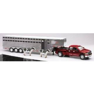 Dodge RAM Pickup Truck with Fifth Wheel Trailer and Cows Diecast and 