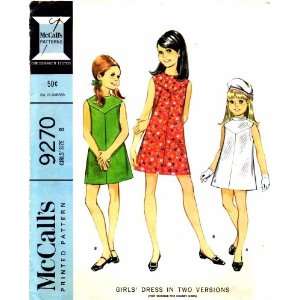   Sewing Pattern Girls Sleeveless Dress Size 8 Arts, Crafts & Sewing