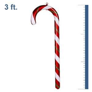  3 ft. Christmas Candy Cane Ornament   Red White and Green 
