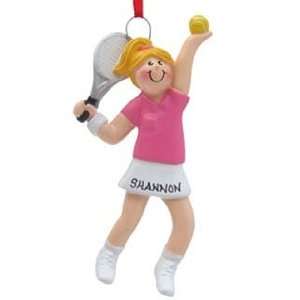  Personalized Tennis Girl Christmas Ornament