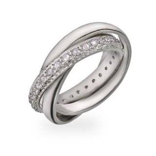 Platinum Diamond Hand Engraved Rolling Ring (2) Size 6 Ctw 0.70 