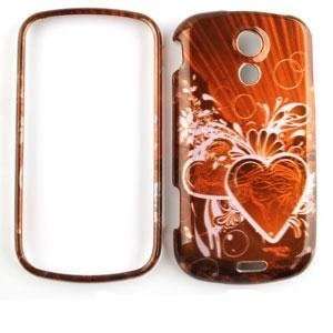   Pink Heart on Red HARD PROTECTOR COVER CASE / SNAP ON PERFECT FIT CASE