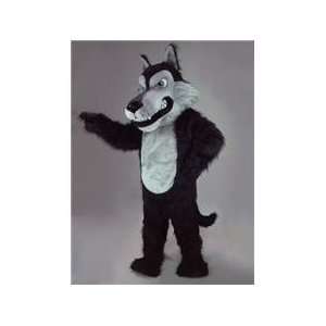 Wolfey the Black Wolf Mascot Costume  Toys & Games  