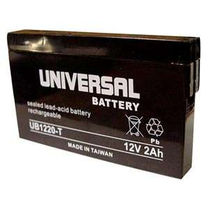 12V 2Ah SLA Sealed Lead Acid Battery Universal UB1220T D2790