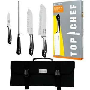   Top ChefT Basic Stainless Steel Knife Set   5 Pieces 