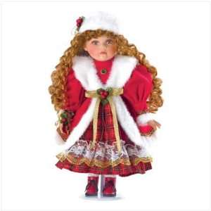  16 Collectible Porcelain Christmas Caroler Girl Doll 