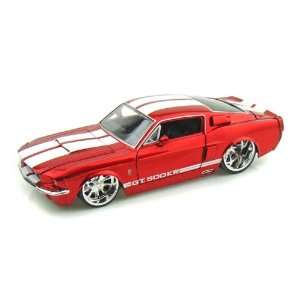  1967 Shelby Mustang 1/24 Red w/White Stripes Toys & Games