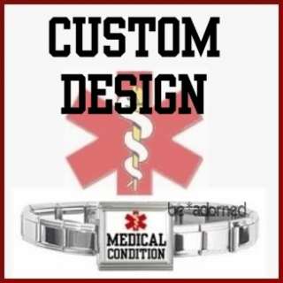 custom design medical id italian charm bracelet