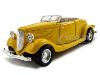 1934 FORD COUPE YELLOW 124 DIECAST CAR MODEL  