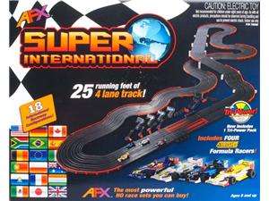   com   Tomy AFX 4 Lane Super International HO Scale Slot Car Racing Set