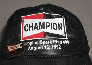  1992 NASCAR Champion Spark Plug 400 Race Snap Back Hat w/Pin from Race