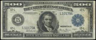 KD 1918 $500 Five Hundred Dollar Bill Fr# 1132L PCGS 25 FRN only 