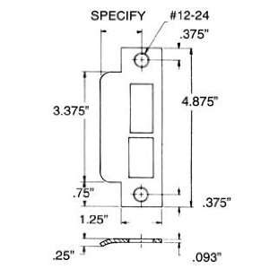   Estate Parts Left Handed Extended Lip for 2 3/4 Backset Latch Only