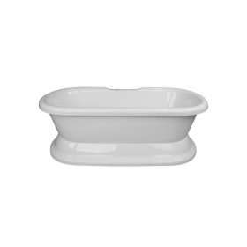  Barclay Acrylic 60 Double Roll Top Tub with Base ATDRN60B 