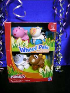 Wheel Pals Animal Tracks Playskool Zoomimals Farm Cow Piggie Lamb 
