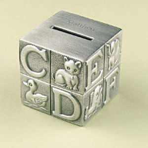  3 Engraved Alphabet Block Baby Bank Toys & Games
